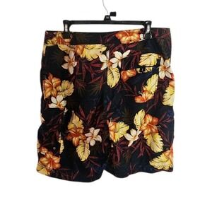 Vintage Banana Republic Size 34 Floral Print Cotton Swim Shorts Trunks‎ Y2K